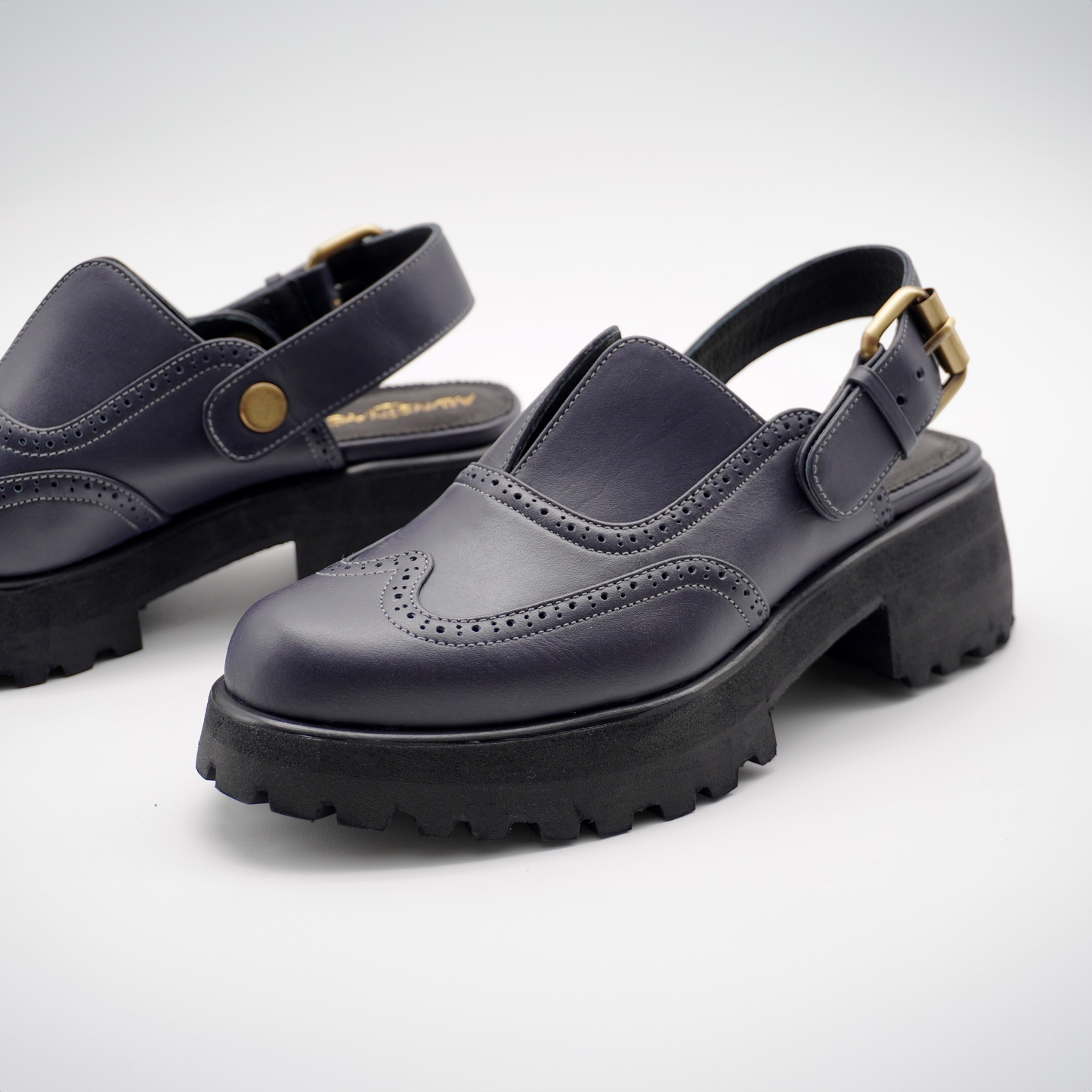 Yna Oxford Mules (Midnight Blue)