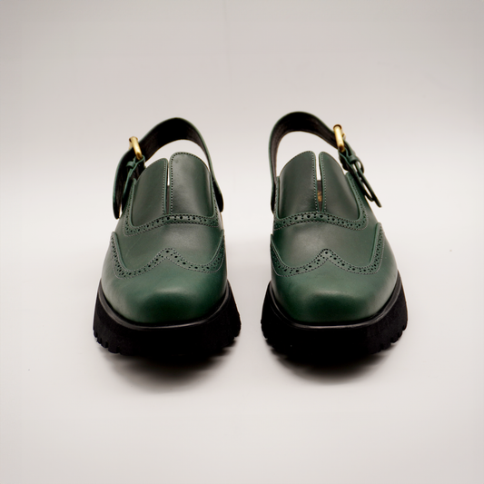 Yna Oxford Mules (Emerald Green)