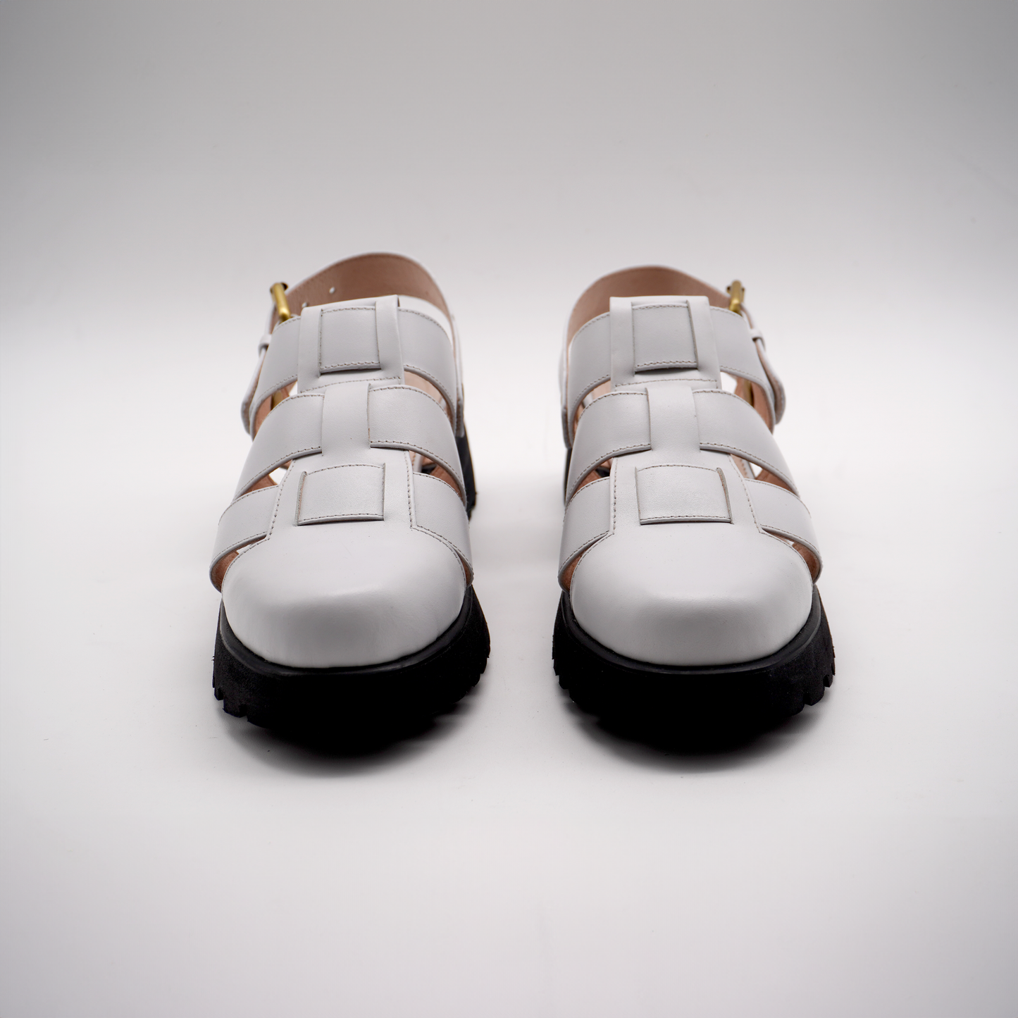 Evy Fisherman Mules (White)