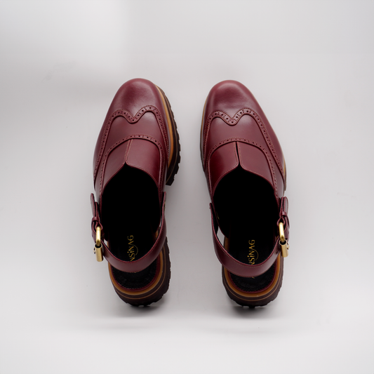 Yna Oxford Mules 2.0 (Wine Red)
