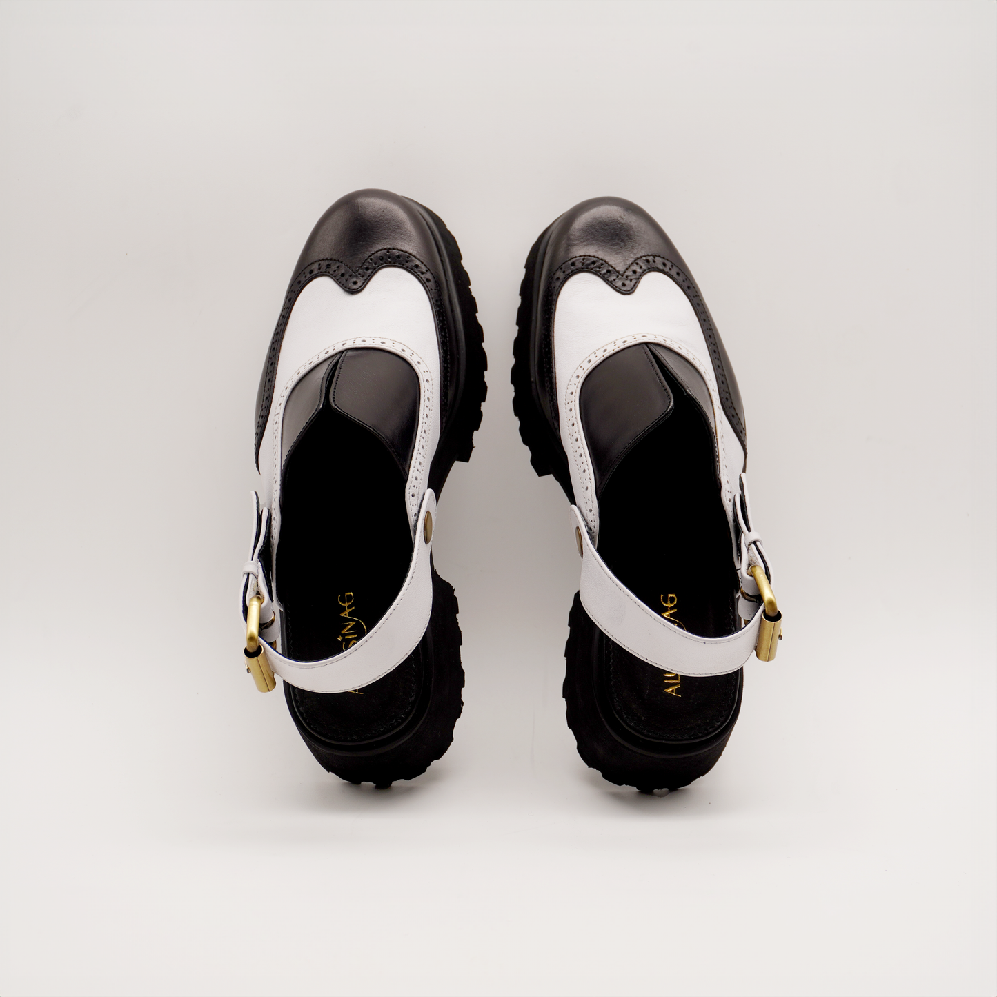 Yna Oxford Mules (Black & White)