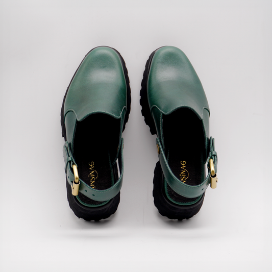 Pya Mules (Emerald Green)